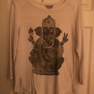 Lucky Brand White Ganesha Top